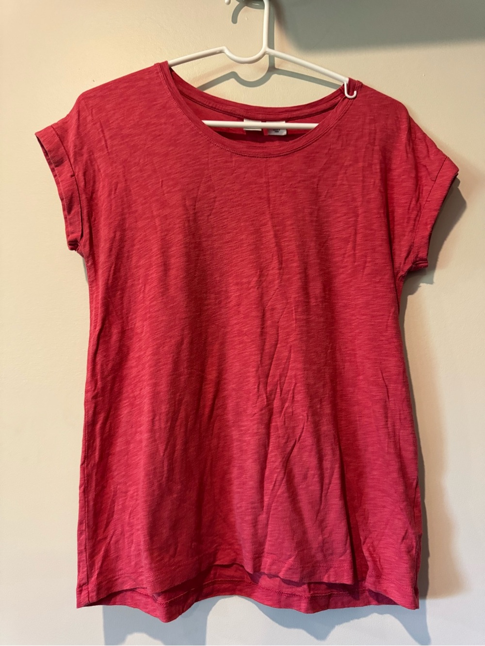Classic Crewneck Women's Top - Red